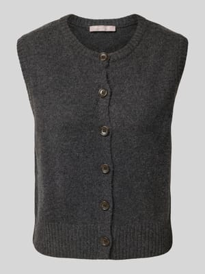 Kamizelka o kroju regular fit z mieszanki bawełny z efektem dzianiny Shop The Look MANNEQUINE