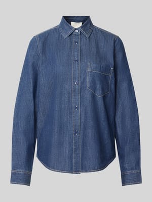 T-Shirt mit Brusttasche Modell 'DarkDenimShirt' Shop The Look MANNEQUINE