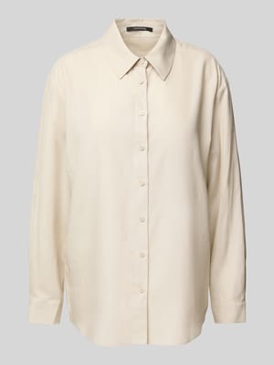 Blouse van lyocellmix met overhemdkraag Shop The Look MANNEQUINE