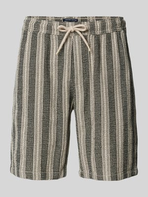 Regular Fit Shorts mit Strukturmuster Shop The Look MANNEQUINE