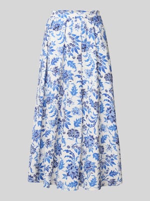 Maxirock mit gelegten Falten Modell 'INDIGO' Shop The Look MANNEQUINE