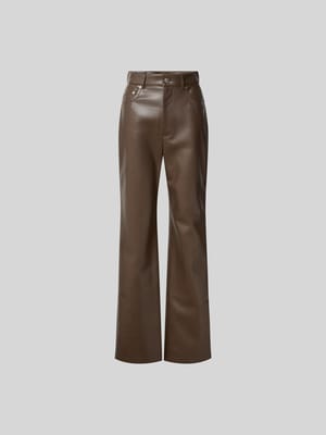 Flared Stoffhose in Leder-Optik Shop The Look MANNEQUINE