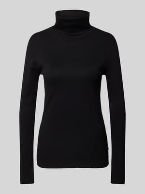 Longsleeve mit geripptem Rundhalsausschnitt Modell 'Rolli' Shop The Look MANNEQUINE