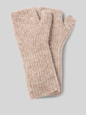 Vingerloze handschoenen in geribbelde look Shop The Look MANNEQUINE