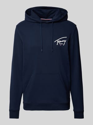 Regular Fit Hoodie mit Label-Print Shop The Look MANNEQUINE