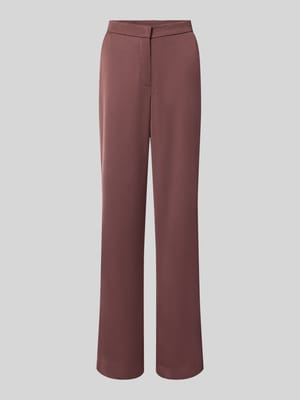 straight fit broek van satijn Shop The Look MANNEQUINE