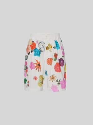 Shorts mit floralem Muster Shop The Look MANNEQUINE