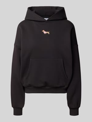 Hoodie mit Motiv-Stitching und Känguru-Tasche Shop The Look MANNEQUINE
