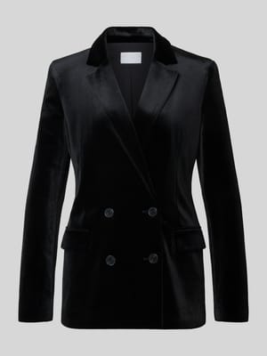 Slim Fit Blazer aus Samt mit Pattentaschen Shop The Look MANNEQUINE