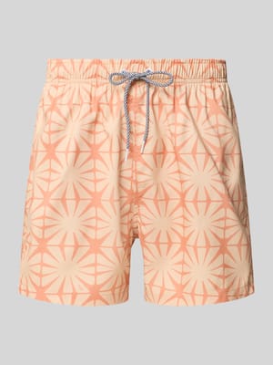 Badehose im Allover-Look mit elastischem Bund Shop The Look MANNEQUINE