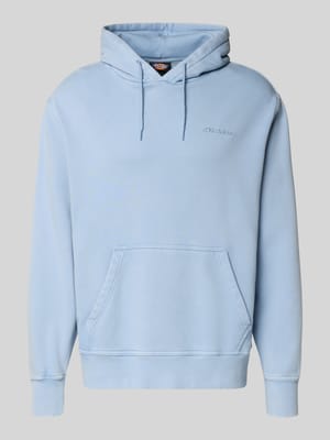 Hoodie mit Label-Stitching und Känguru-Tasche Shop The Look MANNEQUINE