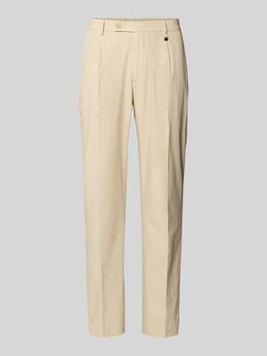 Regular Fit Hose mit Bügelfalten Modell 'LUIS' Shop The Look MANNEQUINE