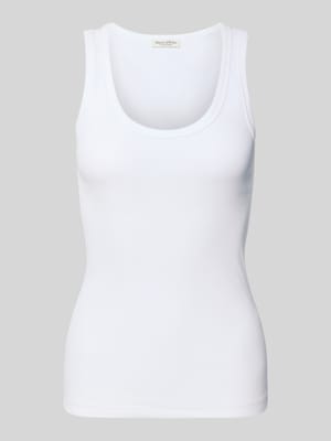 Slim fit tanktop van katoenmix Shop The Look MANNEQUINE