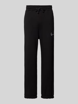 Regular Fit Sweatpants mit Label-Stitching Shop The Look MANNEQUINE