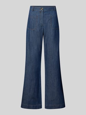 Spodnie o rozkloszowanym kroju z nakładanymi kieszeniami Shop The Look MANNEQUINE