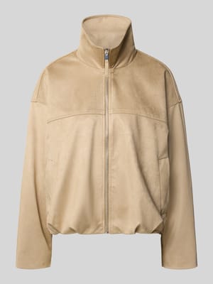 Jacke in Leder-Optik mit Reißverschluss und Eingrifftaschen Shop The Look MANNEQUINE
