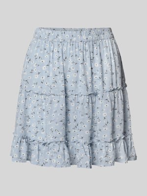 Spódnica mini o rozkloszowanym kroju ze wzorem na całej powierzchni model ‘NYA’ Shop The Look MANNEQUINE