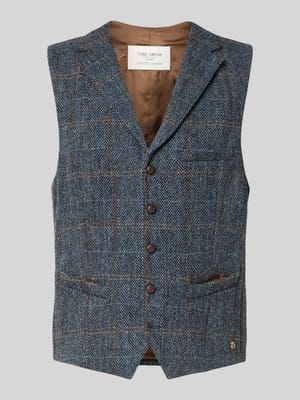 Weste aus Schurwolle mit Brustleistentasche Modell 'Warner' Shop The Look MANNEQUINE