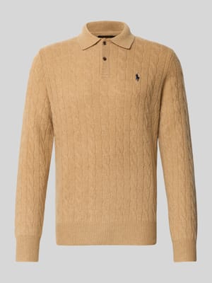 Regular fit gebreide pullover van een mix van wol en kasjmier Shop The Look MANNEQUINE