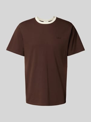 T-shirt met labelstitching, model 'HONEY' Shop The Look MANNEQUINE