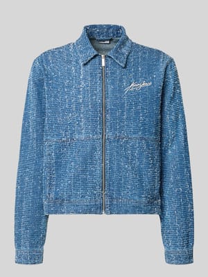 Regular Fit Jacke in Denim-Optik mit Strukturmuster Shop The Look MANNEQUINE