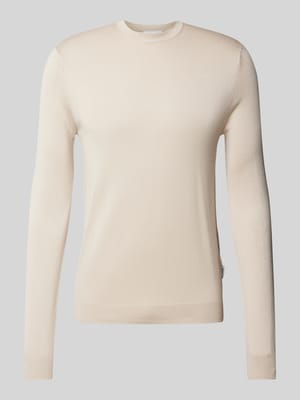 Gebreide pullover met ronde hals, model 'WYLER LIFE' Shop The Look MANNEQUINE