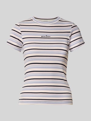 Slim Fit T-Shirt mit Logo-Stitching Shop The Look MANNEQUINE