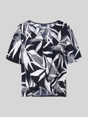 Top bluzkowy o kroju regular fit z wzorem na całej powierzchni Shop The Look MANNEQUINE