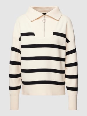 Strickpullover mit Streifenmuster Modell 'SABA' Shop The Look MANNEQUINE