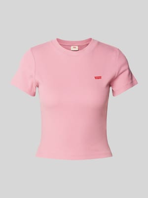 T-shirt met labelprint, model 'ESSENTIAL' Shop The Look MANNEQUINE