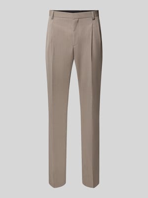 Super Slim Fit Anzughose aus Schurwoll-Mix Modell 'Hesten261F1X' Shop The Look MANNEQUINE