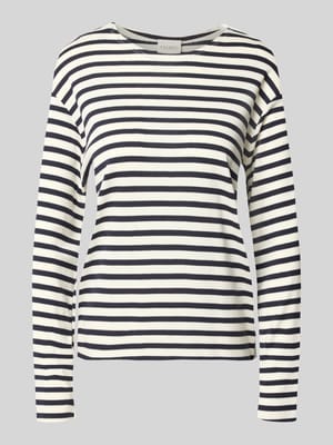 Longsleeve im Allover-Look mit Rundhalsausschnitt Shop The Look MANNEQUINE