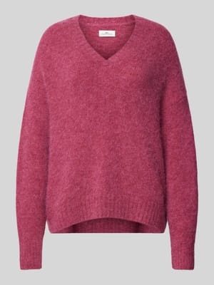 Strickpullover aus Woll-Mix  mit V-Ausschnitt Shop The Look MANNEQUINE