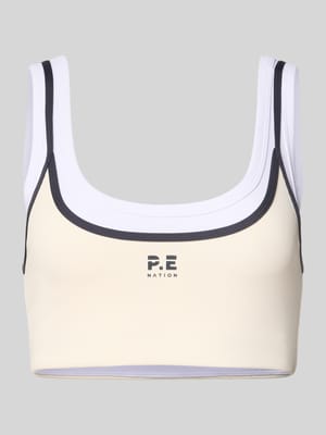 Sportbeha in dubbele-laagsjeslook, model 'FORWARD' Shop The Look MANNEQUINE