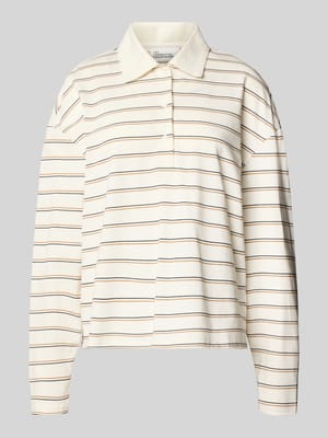 Shirt met lange mouwen en polokraag, model 'Anna' Shop The Look MANNEQUINE