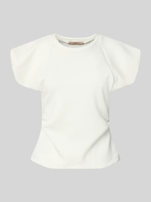 Bluzka koszulowa z mieszanki wiskozy z bufiastymi rękawami Shop The Look MANNEQUINE