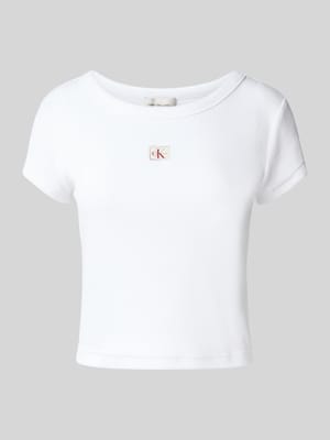 T-shirt met labelmotief Shop The Look MANNEQUINE