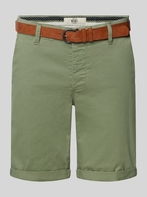 Regular Fit Chino-Shorts mit Gürtel Modell 'MIKE' Shop The Look MANNEQUINE