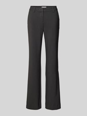 Bootcut stoffen broek met paspelzak aan de achterkant, model 'Kate' Shop The Look MANNEQUINE