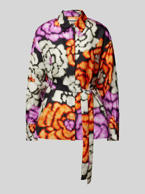 Zijden blouse met all-over print Shop The Look MANNEQUINE