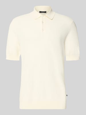 Koszulka polo o kroju slim fit z mieszanki bawełny w imitacji dzianiny Shop The Look MANNEQUINE