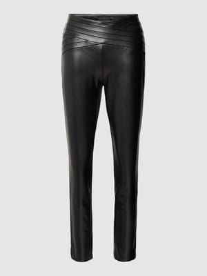 Skinny fit broek in leerlook, model 'DANA' Shop The Look MANNEQUINE