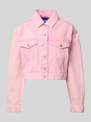 Kort jeansjack met borstzakken, model 'Galatea' Shop The Look MANNEQUINE