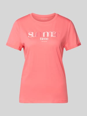 Regular Fit T-Shirt aus reiner Baumwolle Shop The Look MANNEQUINE