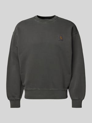 Sweatshirt mit Label-Detail Shop The Look MANNEQUINE