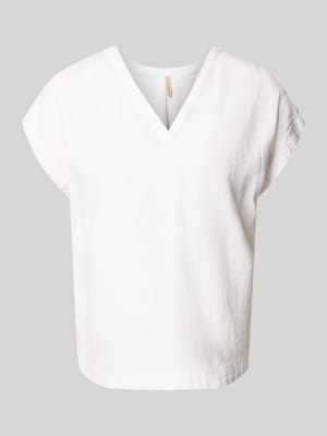 Blusenshirt aus Leinen-Viskose-Mix Modell 'INA' Shop The Look MANNEQUINE