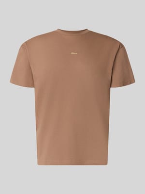 T-Shirt mit Label-Stitching Shop The Look MANNEQUINE