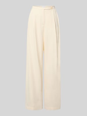 Bundfaltenhose aus Viskose-Mix mit Knopfverschluss Shop The Look MANNEQUINE