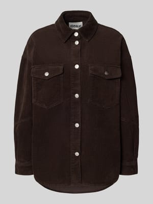 Loose Fit Hemdjacke aus reiner Baumwolle Modell 'TIGGY' Shop The Look MANNEQUINE