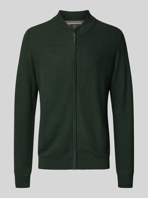 Gebreid jack met logostitching Shop The Look MANNEQUINE